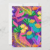 Save The Date Conception Florale Feuilles Tropicales (Dos)