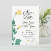 Save The Date Conception florale Fleurs jaunes (Debout devant)