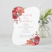 Save The Date Conception florale rose de la douche nuptiale Invi (Debout devant)