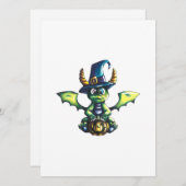 Save The Date Conception magique du dragon d'Halloween (Devant / Derrière)