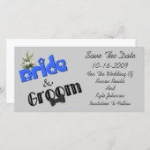 Save The Date Conception Mariée Et Groom Mariage Enregistrer La (Devant / Derrière)
