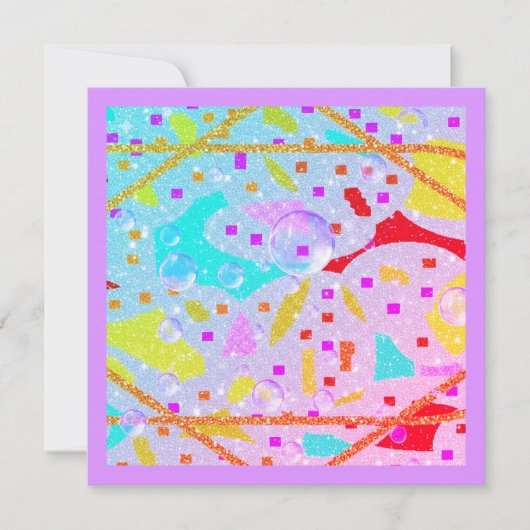SAVE THE DATE CONCEPTION PÂTES DE COULEURS PAILLONS ET BULLES D' (Devant)