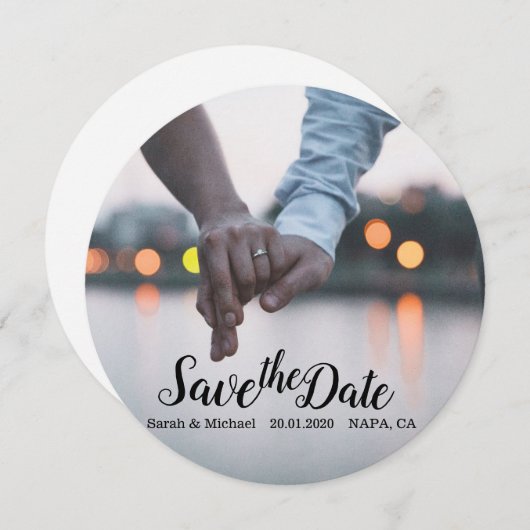 Save The Date Conception/photo élégante (Devant / Derrière)