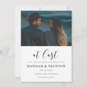 Save The Date Conception simple et élégante Dernière photo (Devant)