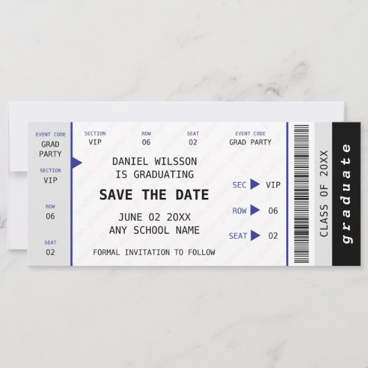Save The Date Concert Ticket Class of 2025 Graduation (Devant)