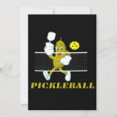Save The Date Concombre Drôle Jouant Pickleball (Devant)