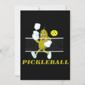Save The Date Concombre Drôle Jouant Pickleball (Dos)