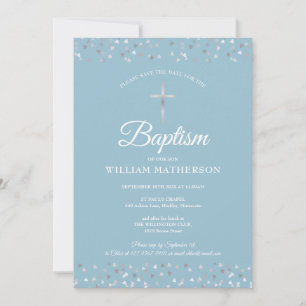 Save The Date Confettis de coeurs baptême christophisation