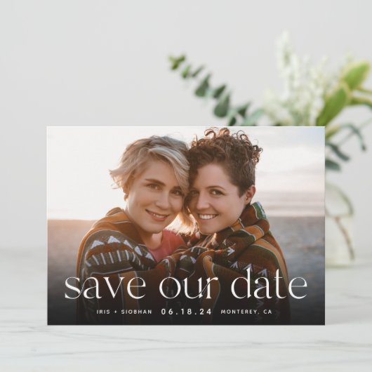 Save The Date Connexion | Photo horizontale (Debout devant)