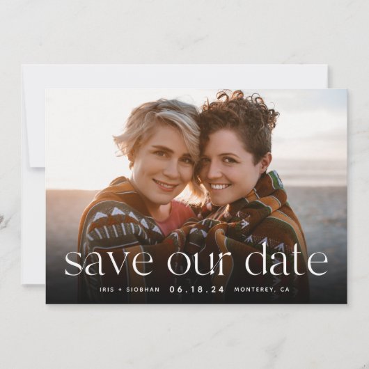 Save The Date Connexion | Photo horizontale (Devant)