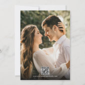 Save The Date Contemporary Lovely Heart Photo QR Code Mariage (Dos)