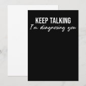 Save The Date Continuez à parler Je vous diagnostique Psycologue (Devant / Derrière)