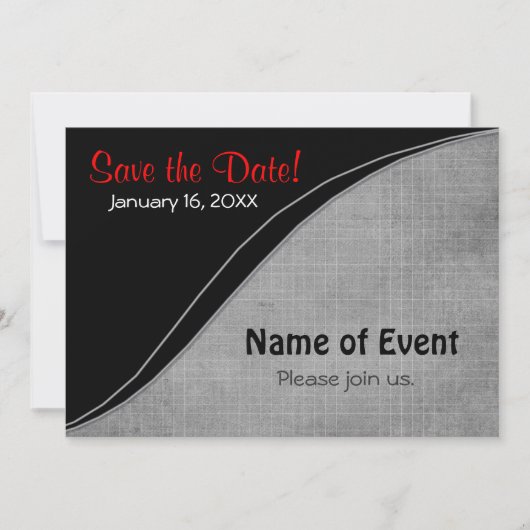 Save The Date Contrôle Argent - Enregistrer la date (Devant)