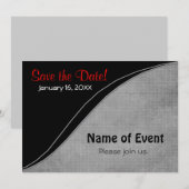 Save The Date Contrôle Argent - Enregistrer la date (Devant / Derrière)