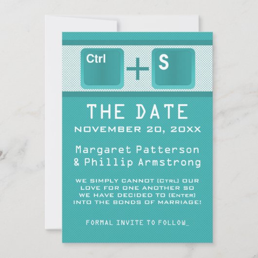 Save The Date Contrôle de clé de l'ordinateur Enregistrer la dat (Devant)