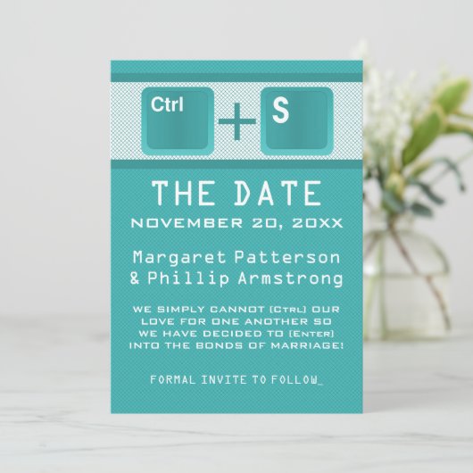 Save The Date Contrôle de clé de l'ordinateur Enregistrer la dat (Debout devant)