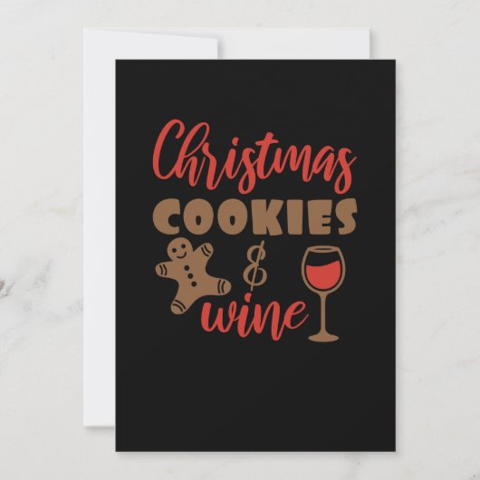 Save The Date Cookies de Noël et vin (Devant)