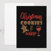 Save The Date Cookies de Noël et vin (Devant / Derrière)