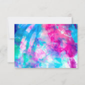 Save The Date Cool Artsy Girly Purple Rose Blue Tie Dye Motif (Dos)