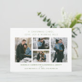 Save The Date Cool Extra Minimalist Christmas Wedding 4 Photos  (Debout devant)