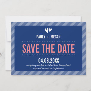 Save The Date COOL SIMPLE ENREGISTRER LA DATE nature corail de m