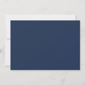Save The Date Coordonnée aquarelle moderne | Horizontal bleu (Dos)