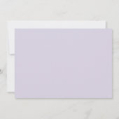 Save The Date Coordonnée de lavande rustique violet horizontal (Dos)