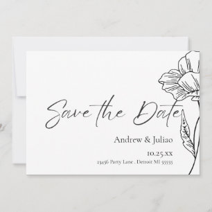 Save The Date Coquelicot