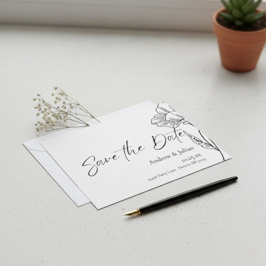 Save The Date Coquelicot 