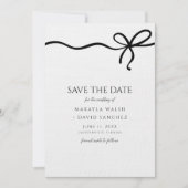 Save The Date Coquette Bow Photo Wedding Enregistrer la date (Devant)