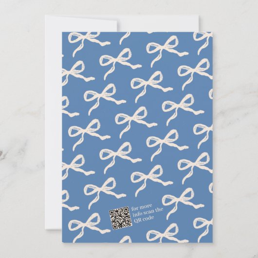 Save The Date Coquette Bow Retro Photo Mariage (Dos)