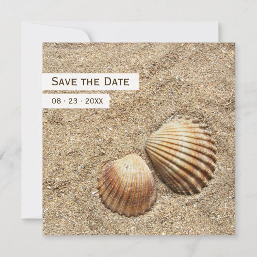 Save The Date Coquillages - Annonce de sauvegarde de la date (Devant)