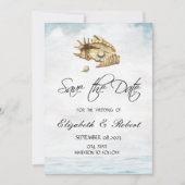 Save The Date Coquillages, Mer, Script (Devant)