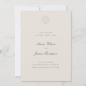 Save The Date Coquillages nautiques Classique Mariage Ecru (Devant)