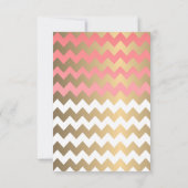 Save The Date Corail et Gold Hearts - Enregistrer la date (Dos)