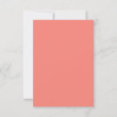 Save The Date Corail Rose et Mariage au Monogramme Blanc- (Dos)