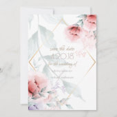 Save the date | Corail tendance/Lilac Aquarelle Pe (Devant)