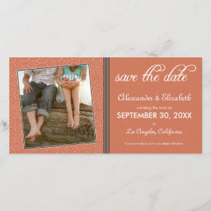 Save The Date Corail tourbillonnant-Q/Brown Enregistrer la date 