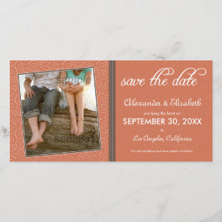 Save The Date Corail tourbillonnant-Q/Brown Enregistrer la date 