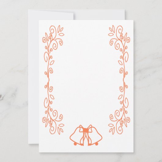 Save The Date Coral Bells Scrollwork Design Mariage (Dos)