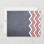 Save The Date Coral Chevron Enregistrer la date (Dos)