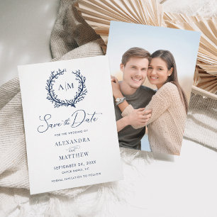 Save The Date Coral Reef Marine Blue Nautical Beach Mariage