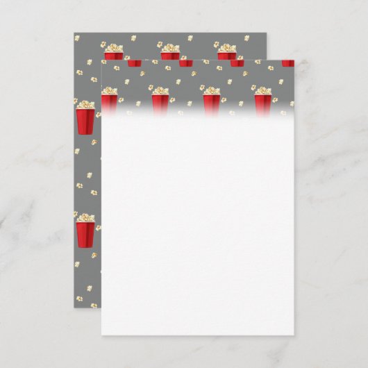 Save The Date Corn Popted Cinema Nourriture (Devant / Derrière)