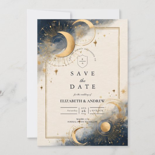Save The Date Cosmic Night Wedding (Devant)