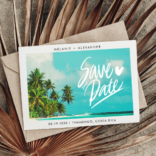 Save The Date Costa Rica Beach Destination Mariage Enregistrer l