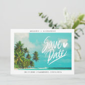 Save The Date Costa Rica Beach Destination Mariage Enregistrer l (Debout devant)