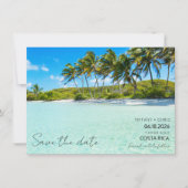 Save The Date Costa Rica Destination Beach Mariage (Devant)