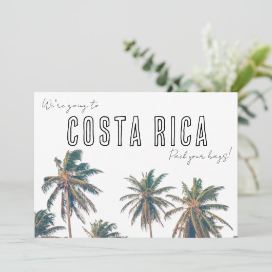 Save The Date Costa Rica Destination Beach Mariage Enregistrer l (Debout devant)