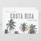 Save The Date Costa Rica Destination Beach Mariage Enregistrer l (Devant / Derrière)