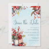 Save The Date Cosy Winter Rowan bouquet Mariage (Devant)